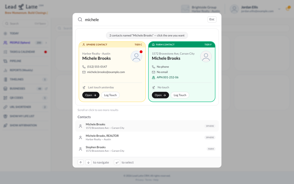 Quick Search preview
