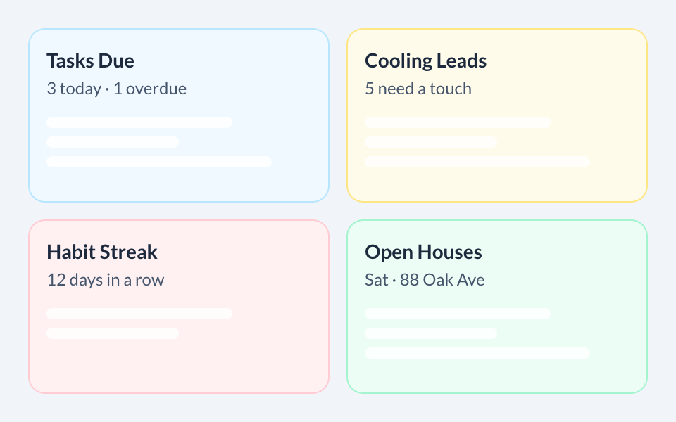 Dashboard Widgets preview